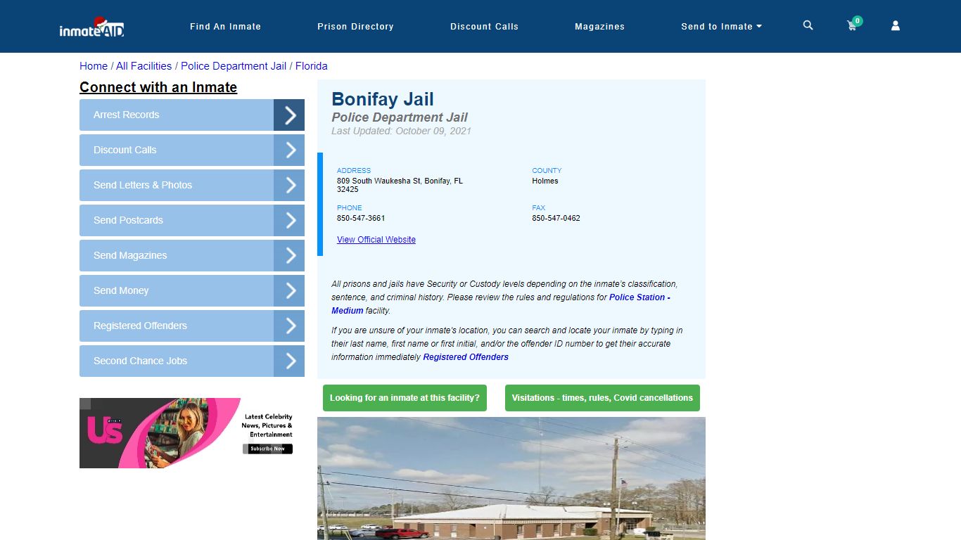 Bonifay Jail & Inmate Search - Bonifay, FL